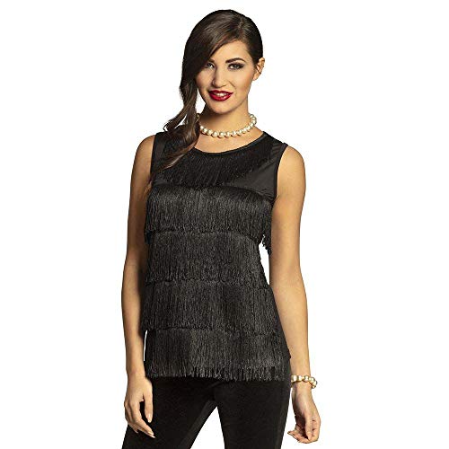 Boland - Charleston Top, Schwarz, für Damen, Shirt mit Fransen, 20er Jahre, Flapper, Kostüm, Verkleidung, Mottoparty von Boland