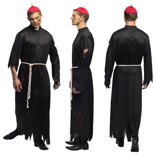 Boland - Erwachsenenkostüm Zombie-Priester, Kostüm für Erwachsene, Faschingskostüme, Halloween, Horror-Pfarrer Boland - Erwachsenenkostüm Zombie-Priester, Kostüm für Erwachsene, Faschingskostüme, Halloween, Horror-Pfarrer von Boland