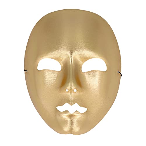 Boland - Gesichtsmaske Pantomime für Faschingskostüme oder JGA, Kostüm Zubehör, Accessoire für den Karneval, Gold von Boland