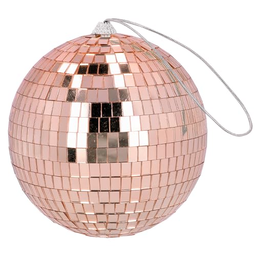 Boland - Glänzende Discokugel, Durchmesser ca. 15 cm, Disco Fever, Hängedeko, Dekoration für Party oder Silvester, Rosegold Boland - Glänzende Discokugel, Durchmesser ca. 15 cm, Disco Fever, Hängedeko, Dekoration für Party oder Silvester, Rosegold von Boland