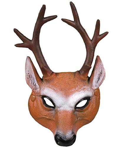 Boland - Halbmaske, realistischer Druck, Gummizug, Karneval, Halloween, Fasching, Mottoparty, Kostüm, Theater, Verkleidung, Accessoire, Braun, Hirsch von Boland