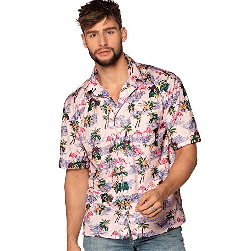 Boland - Hemd Flamingo, für Herren, Shirt, Kurzarm, Hawaii, Strand, Urlaub, Kostüm, Karneval, Mottoparty von Boland