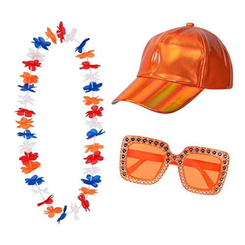 Boland - Holland Fan Set, Hawaiikette, Partybrille, Mütze, Niederlande, WM von Boland