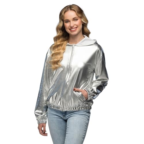 Boland - Jacke Rave im Metallic Look, Kostüm für Damen und Herren im Retro Style, Gruppenkostüm für Mottoparty oder Karneval von Boland