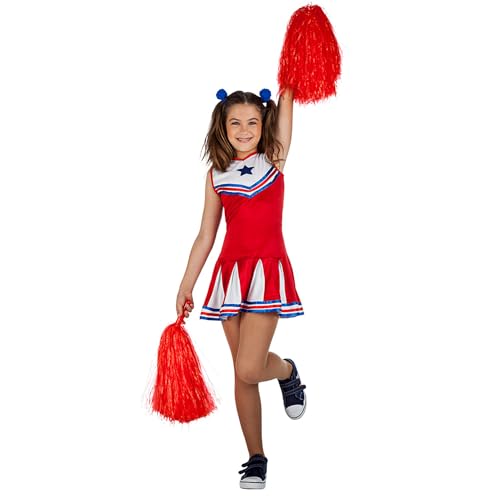 Boland - Kinderkostüm Cheerleader, kurzes Kleid, Faschingskostüm für Mottoparty, Halloween oder Karneval, Football, 7-9 Jahre von Boland