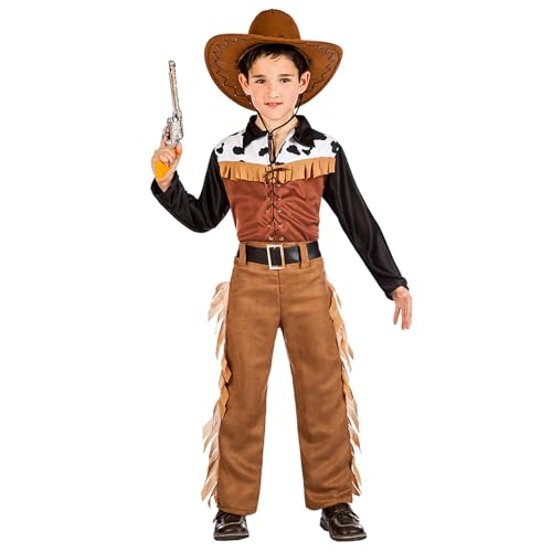 Boland - Kinderkostüm Cowboy, 3-teilig, Faschingskostüm für Mottoparty, Halloween oder Karneval, Wilder Westen von Boland