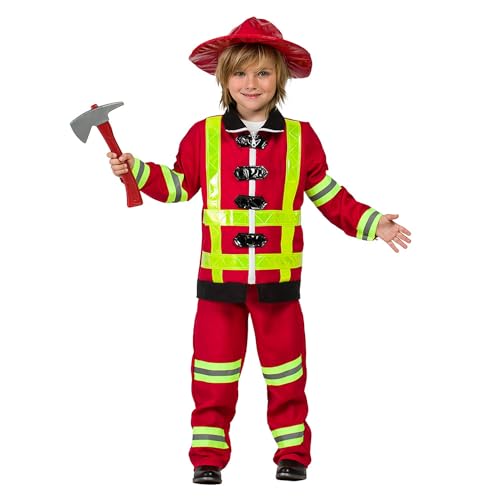 Boland - Kinderkostüm Feuerwehrmann, 3-teilig, Faschingskostüm für Mottoparty, Halloween oder Karneval, Feuerwehr von Boland