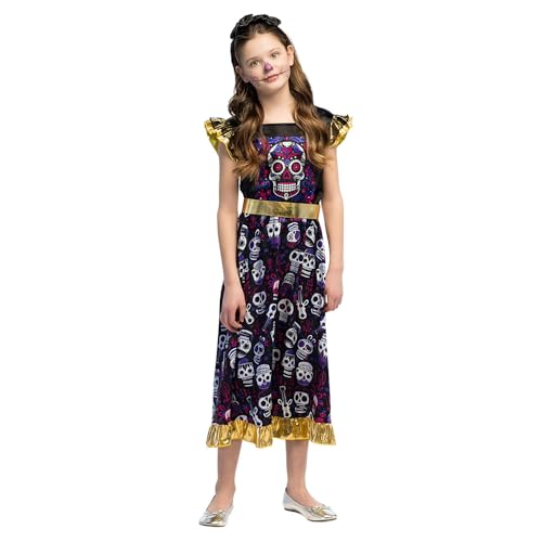 Boland - Kinderkostüm La Famosa, 3-teiliges Set, Kostüm für Kinder, Faschingskostüme, Halloween, Dia de los Muertos Boland - Kinderkostüm La Famosa, 3-teiliges Set, Kostüm für Kinder, Faschingskostüme, Halloween, Dia de los Muertos von Boland