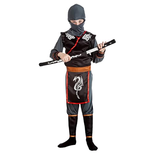 Boland - Kinderkostüm Ninja, 5-teilig, Faschingskostüm für Mottoparty, Halloween oder Karneval, Kämpfer von Boland