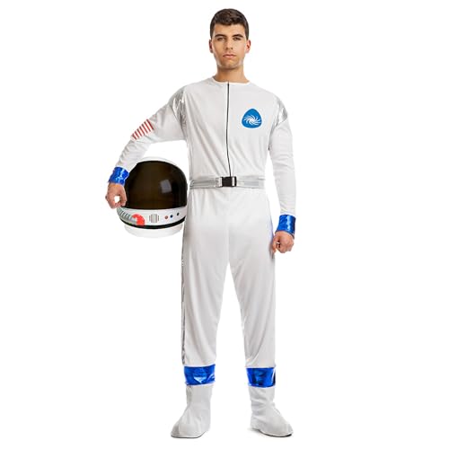 Boland - Kostüm Astronaut für Herren, 4-teilig, Faschingskostüm für Mottoparty, Halloween oder Karneval, Raumanzug, Space Boy von Boland