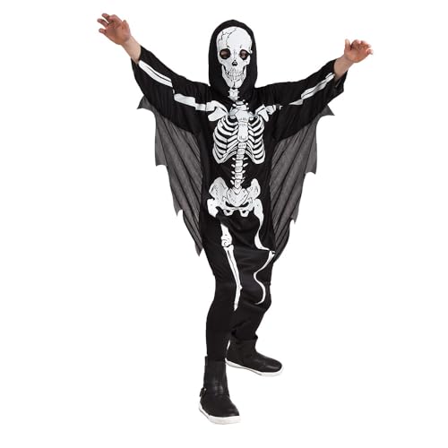 Boland - Kostüm Skull Dämon für Kinder, Kleid mit Kapuze und Gürtel, Halloween, Horror, Mottoparty, Karneval von Boland