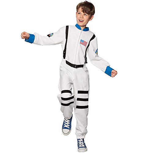 Boland - Kostüm für Kinder Astronaut, Weiß, Jumpsuit, Overall, Verkleidung, Karneval, Mottoparty von Boland