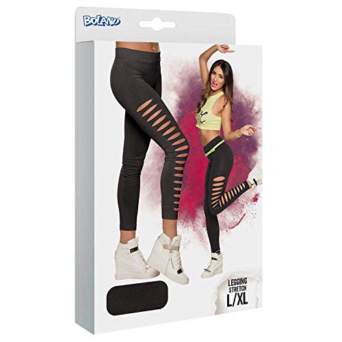 Boland - Leggings Gaps, mit Cutouts und Stretch-Anteil, 80er-Jahre-Kostüm, Karneval, Themenparty, Mottoparty von Boland