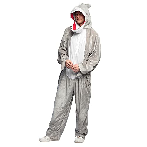 Boland - Plüschkostüm Hai, Unisex, Jumpsuit, Overall, Ganzkörperanzug, Onesie, Kostüm für Karneval und Mottoparty von Boland