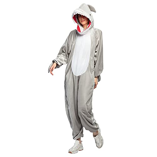 Boland - Plüschkostüm Hai, Unisex, Jumpsuit, Overall, Ganzkörperanzug, Onesie, Kostüm für Karneval und Mottoparty von Boland