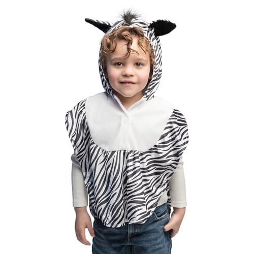 Boland - Poncho mit Kapuze für Kinder im Alter von 3 - 4 Jahren, ideal für Karneval, Geburtstag, Mottoparty oder Tierkostüme von Boland