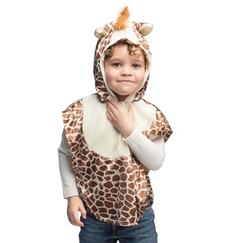 Boland - Poncho mit Kapuze für Kinder im Alter von 3 - 4 Jahren, ideal für Karneval, Geburtstag, Mottoparty oder Tierkostüme von Boland