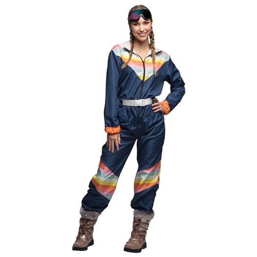 Boland - Skianzug für Damen, Faschingskostüm für Mottoparty, Halloween oder Karneval, 80er Jahre Verkleidung,Mehrfarbig, size XL von Boland