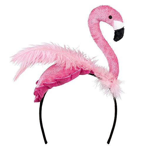 Boland 52565 - Haarreif Flamingo, Kopfschmuck, Plüsch, Tiara, Kostüm, Verkleidung, Mottoparty, Karneval, Rosa von Boland