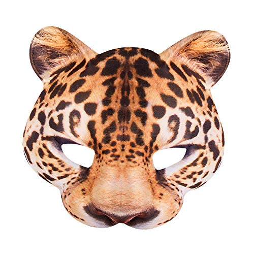 Boland - Halbmaske, realistischer Druck, Gummizug, Karneval, Halloween, Fasching, Mottoparty, Kostüm, Theater, Verkleidung, Accessoire, Leopard von Boland