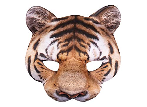 Boland - Halbmaske, realistischer Druck, Gummizug, Karneval, Halloween, Fasching, Mottoparty, Kostüm, Theater, Verkleidung, Accessoire, Tiger von Boland