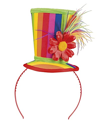 Boland 55510 - Haarreif Blossom, Tiara mit Mini Hut, Kostüm Zubehör für Karneval, Geburtstag oder Mottoparty, Clown Hut, Accessoire für Faschingskostüme von Boland