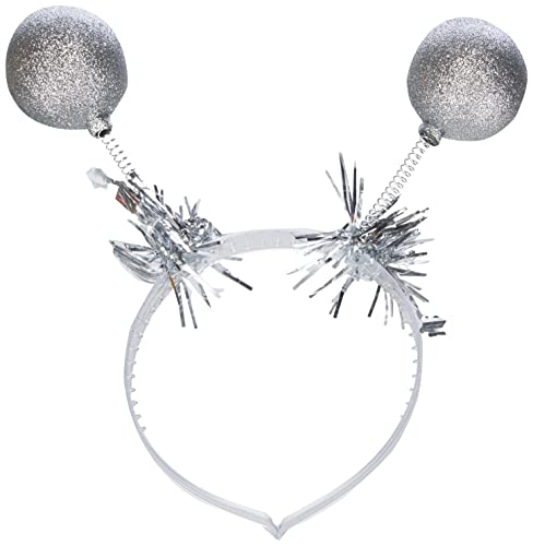 Boland 04246 - Haarreif Glitter Ball, silber, Feder, Kugel, Disco, Alien, glänzend, Kopfschmuck, Karneval, Halloween, Fasching, Mottoparty, Verkleidung, Theater, Accessoire von Boland