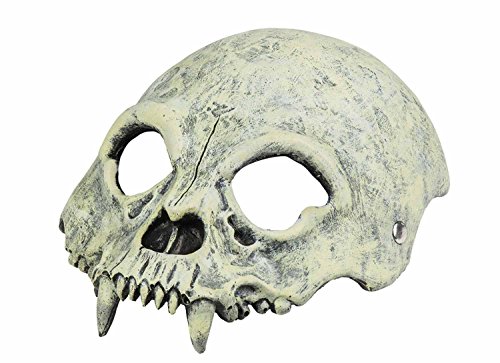 Boland 72151 - Schaum Halbmaske Schädel, One Size, Erwachsene Herren, Halloween, Karneval, Mottoparty, Skelett, Totenkopf, Dungeon, Dämon von Boland