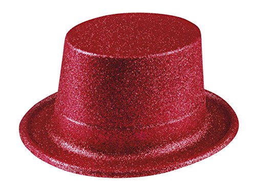 Boland 04254 Hut Glitter, unisex-adult, Rot, One Size von Boland