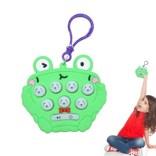 Bollisate Pop Bubble Zappelspielzeug, schnelles Push-Spiel | Elektronisches Bubble-Pop-Spiel | Tragbares Entspannungsspielzeug für Kinder, Fidget-Spielzeug in Froschform für Zuhause, Kindergarten, von Bollisate