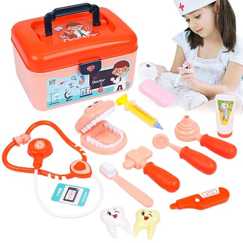 Bollisate Zahnarztspielzeug für Kinder, Kinderarztspiel Set - Pädagogische Kinder Zahnarzt vorlagen Kit,Niedliche Cosplay -Requisiten, Cartoon -Kinderspielzeug für Klassenzimmer, Urlaub, Kindergarten von Bollisate