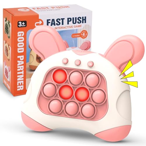 BoloShine Pop It Elektronisches Spiel Plopper Spielzeug, Interaktive Quick Push Bubble Popit Fidget Toys, Fast Reaktionsspiel Stressabbau Sensory Toy Spielmaschine Geschenk für Kinder Erwachsene von BoloShine