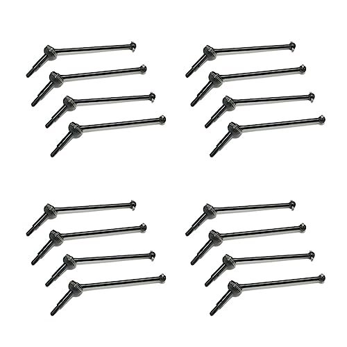 Bolvina 16Pcs Stahl Vorne Hinten Universal CVD Antriebswelle für 144001 124018 124019 RC Car Upgrade Teile Zubehör von Bolvina