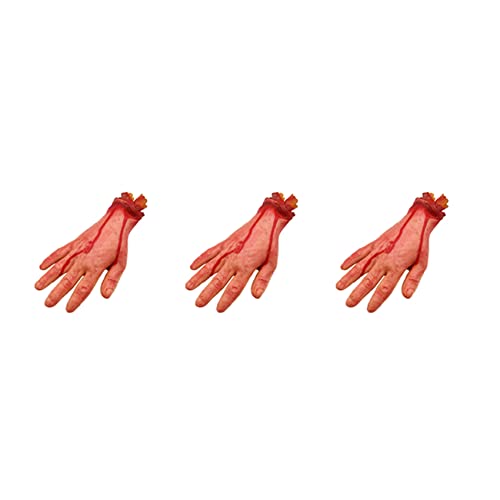 Bolvina 3X Bloody Horror Scary Halloween Prop Fake Abgetrennte Lebensgröße Arm Hand House Scary Bloody von Bolvina