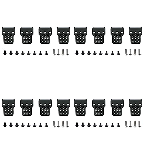 Bolvina 4X Metallverstellbarer Stoßdämpferhalterungs-Verlängerungssitz für C14 C24 C34 C44 B14 B16 B24 B36 1/16 RC-Autoteile, Schwarz von Bolvina