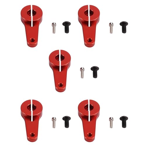 Bolvina 5 STÜCKE 25T M3 Metall RC Servo Horn Aluminium Arm Set für / E9001 Futaba Savox DIY Auto Spielzeug 31mm Rot von Bolvina