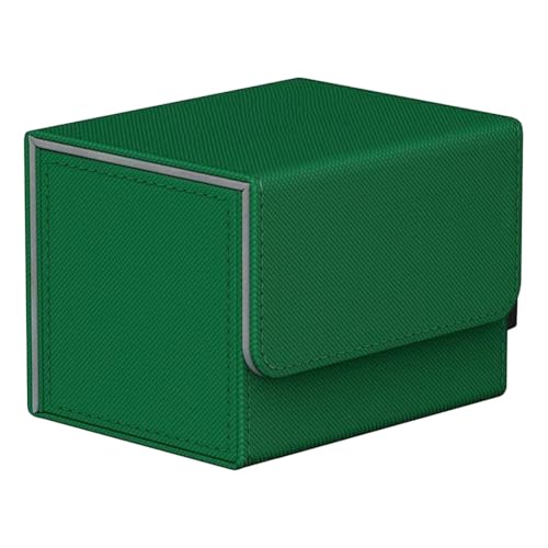 Bolvina Über 100 Sammelkarten-Deckboxen, Sammelkartenspielzeug mit Magnetverschluss, Spielkarten-Aufbewahrung, Spielkarten-Etui, Schutz, Grün von Bolvina