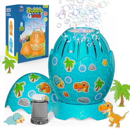 Bubble Egg Seifeneier Regenbogenblasenmaschine Automatische Seifenblasenmaschine, Seifenblasenmaschine Kinder 10000 Blasen/Minute mit 240ML Seifenblasenlösung (586-Blue) von Bombble