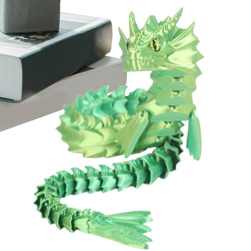 Bomefoi Artikuliertes -Fidget-Spielzeug, -Gedruckter Drache - Spielzeug mit beweglichen Gelenken | -Gedruckter Drache, Flexibles Ornament für , Mädchen, Familie, Freunde von Bomefoi