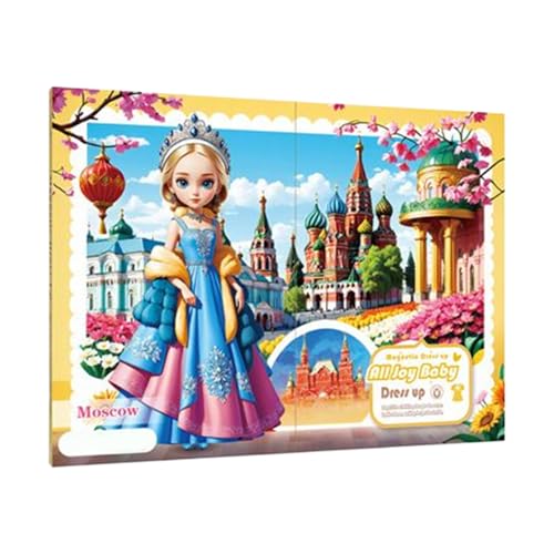 Bomefoi Puppen Verkleiden,Prinzessin magnetische Verkleidungsaufkleber Papierpuppe - Puzzlespiel Rollenspiel Geschenk Kinder Mädchen Reise Unterricht Haus Auto Bomefoi Puppen Verkleiden,Prinzessin magnetische Verkleidungsaufkleber Papierpuppe - Puzzlespiel Rollenspiel Geschenk Kinder Mädchen Reise Unterricht Haus Auto von Bomefoi