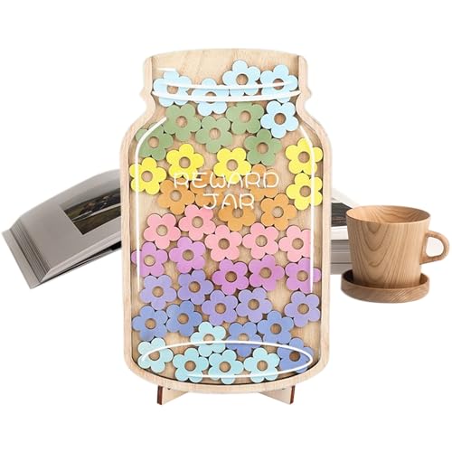 BommFu Belohnungsglas Für Kinder | Klassen Belohnungsglas | Anreizglas Für Verhalten Mit 45 Sternen - Für Erziehungshilfe-Lehrer, Anreiz Zum Lesen In Der Schule BommFu Belohnungsglas Für Kinder | Klassen Belohnungsglas | Anreizglas Für Verhalten Mit 45 Sternen - Für Erziehungshilfe-Lehrer, Anreiz Zum Lesen In Der Schule von BommFu