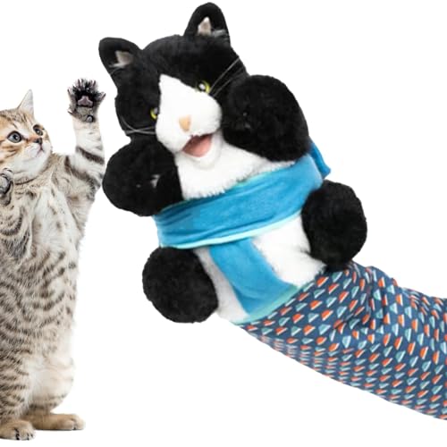 BommFu Cats Puppet Wrestler | Cats Hand Puppets Plush Animal Toys | Cat Wrestling Toy Puppet with Tough Padding for Safe Interactive Play - for Boredom-Busting Training and Exercise von BommFu