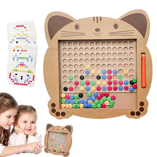 BommFu Doodle Board Für Kinder | Magnetische Punktkunst | Cat Dot Art Doodle Board Toys | Interaktive Fine Motor Skills Toys - Magnet -Puzzle -Brettspiele Mit Stift Für Kindergarten Im Vorschulalter von BommFu