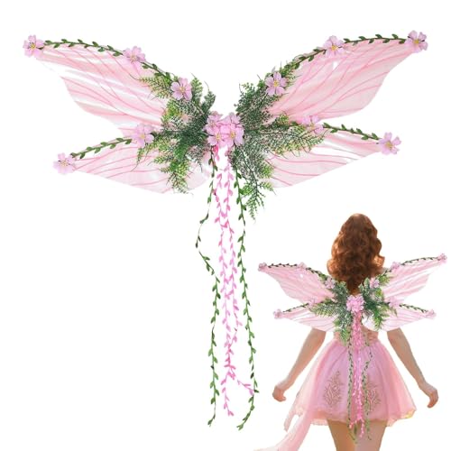 BommFu Elfenflügel - Schmetterlingsflügel Für Kinder Mit 3D Und Blättern Deko - Verwandlungs Zubehör Für Bühnenauftritte Mottopartys Halloween Weihnachten BommFu Elfenflügel - Schmetterlingsflügel Für Kinder Mit 3D Und Blättern Deko - Verwandlungs Zubehör Für Bühnenauftritte Mottopartys Halloween Weihnachten von BommFu