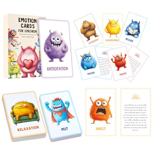 BommFu Emotionen Karten Für Kinder | Realistische Bilder Emotionen Lernkarten - Kompakte Lernkarten Zur Früherziehung Für Mädchen Kinder BommFu Emotionen Karten Für Kinder | Realistische Bilder Emotionen Lernkarten - Kompakte Lernkarten Zur Früherziehung Für Mädchen Kinder von BommFu