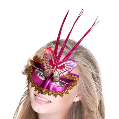 BommFu Halloween-Maske-Maskerade-Kostüm - Abend, Abschlussball, Ball, Maske, Bar, Kostüme, Zubehör | Madi Grad Cosplay Requisiten Maske Abend Prom Ball Maske für Hochzeit von BommFu