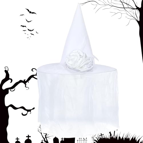 BommFu Hexenhut - Halloween Hexenhut - Verkleidungsaccessoire mit Schleier und für Kostümpartys Bühnenauftritte Familienfeiern BommFu Hexenhut - Halloween Hexenhut - Verkleidungsaccessoire mit Schleier und für Kostümpartys Bühnenauftritte Familienfeiern von BommFu