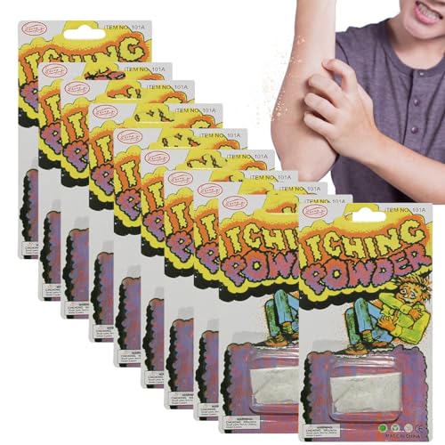 BommFu Juckender Pulverstreich | 10-teiliger Juckpulver-Knebel-Streich | Prank Joke Creative Ingredients Trick Gag | Funny Joke Trick Magic Halloween Party Supplies von BommFu