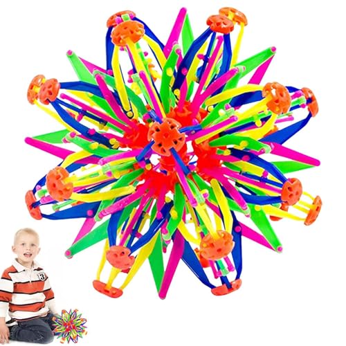 BommFu Magischer Teleskopball | Expandable Ball Zappeln Spielzeug | Hand Fangen Atmen Blume Bälle - Größere Kugel Versenkbare Veränderbar Magic-Flower Ball Für Kinder Und Eltern von BommFu