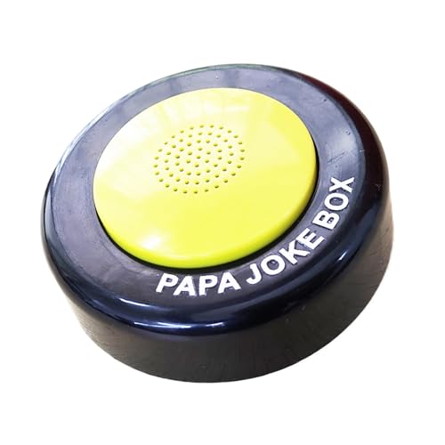 BommFu Papa-Witz-, Papa-Witz-Box | Papa-Witze-Generator-Button mit 50 urkomischen Papa-Witzen | Sprechender Papa-Witz- mit 50 urkomischen Papa-Witzen, lustiges, albernes Scherz-Gag-Spielzeug von BommFu